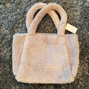 Medium Blush Sherpa Tote Bag